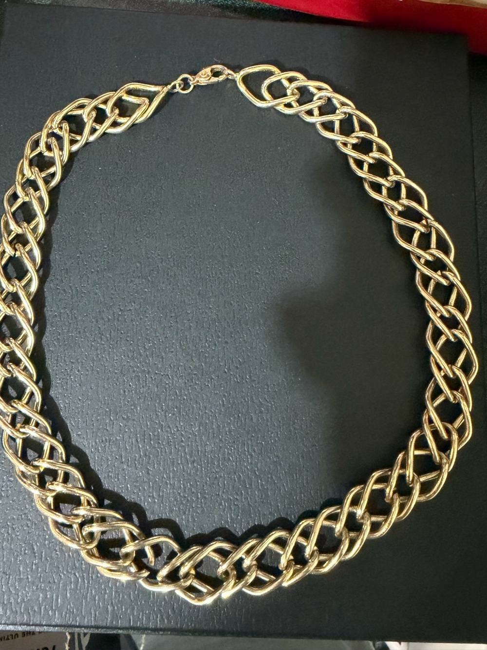 Vintage Gold-Tone Braided Chain Necklace - Women Jewelry